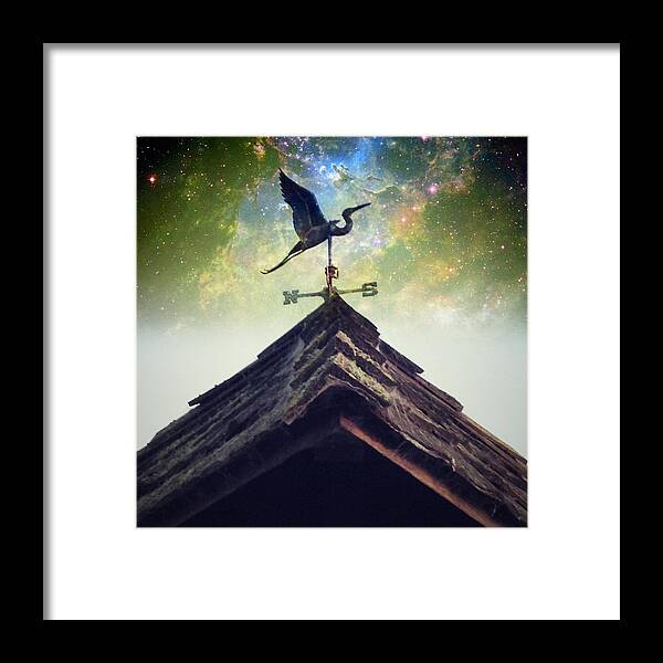 Instagram Framed Print featuring the photograph The Heron Vane by Anne Thurston