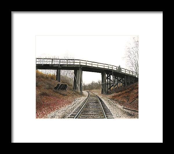 Bridge Framed Print featuring the painting The High Bridge by Ferrel Cordle