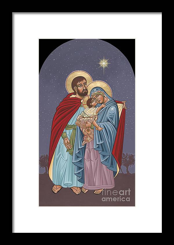 Bethlehem Framed Print featuring the painting The Holy Family for the Holy Family Hospital of Bethlehem by William Hart McNichols
