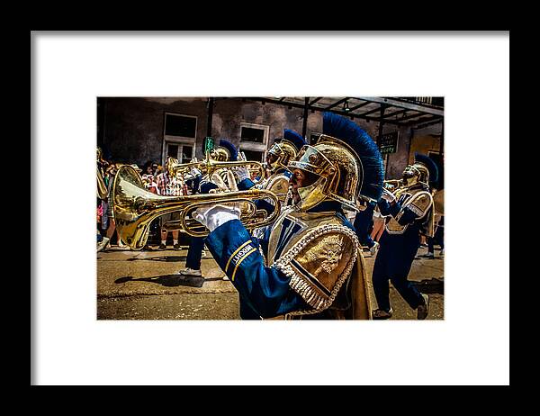 Blue And Gold Framed Print featuring the photograph The Horn Line by Melinda Ledsome
