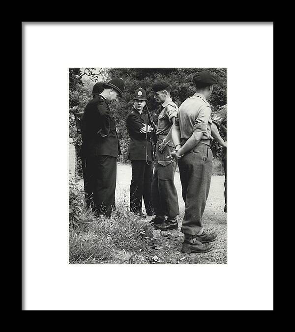 retro Images Archive Framed Print featuring the photograph The Hunt For Frank Mitchell Ends Caught On Bournemouth To London Bus. by Retro Images Archive