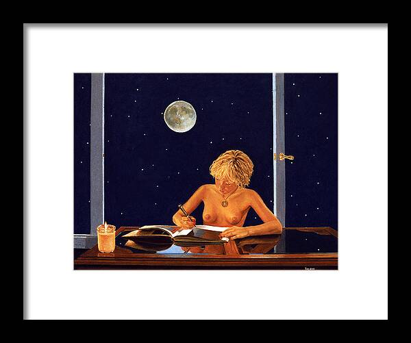 Nude Framed Print featuring the painting The Illustrator by Robert Tracy