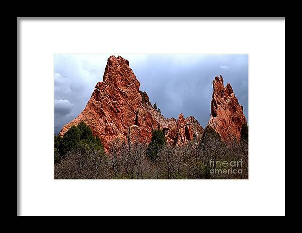 Sunrise At Garden Of The Gods Framed Print featuring the photograph The Jagged Edges by Adam Jewell