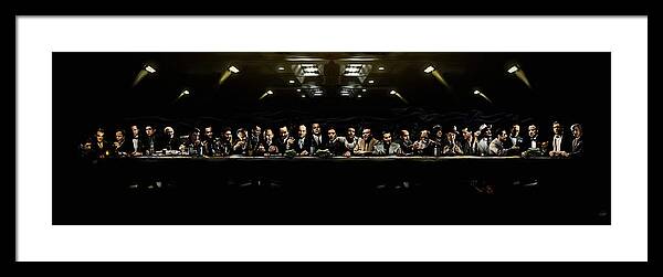 Mafia Framed Print featuring the digital art The Last Sit Down by Laurence Adamson