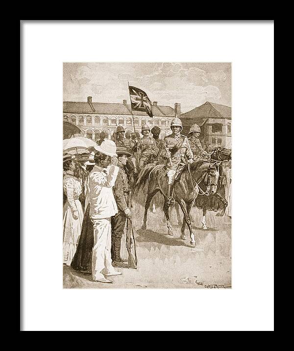 Boxer Rebellion Framed Print featuring the drawing The Leader Of The Allies, Illustration by Ernest Prater