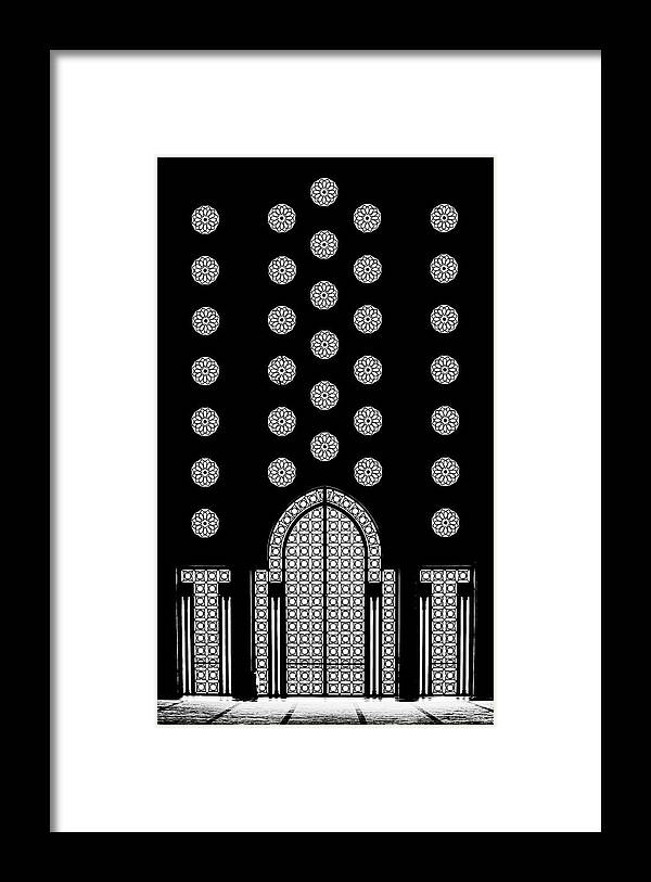 Architecture Framed Print featuring the photograph The Light Outside by Ahmed Waddah