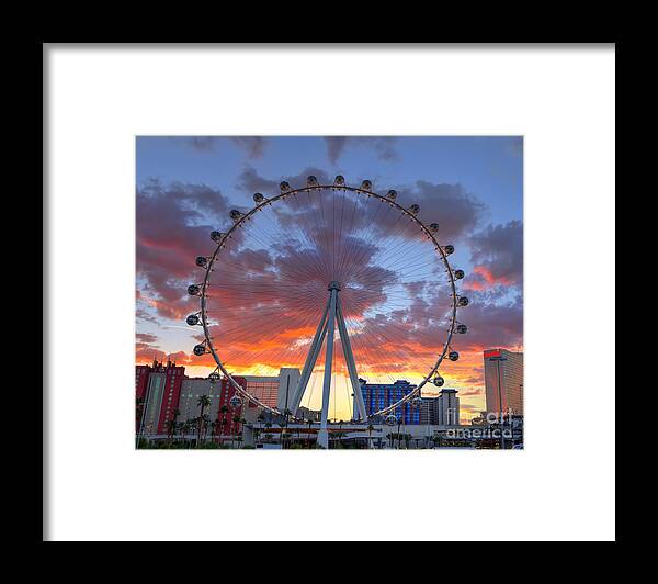 Linq Framed Print featuring the photograph High Roller at The LINQ by Eddie Yerkish