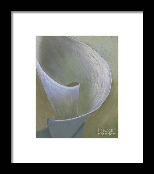 Lily Framed Print featuring the pastel The Lone Lily by Ginny Neece