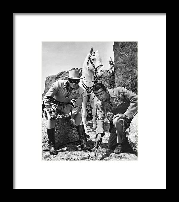 1950's Framed Print featuring the photograph The Lone Ranger And Tonto by Underwood Archives