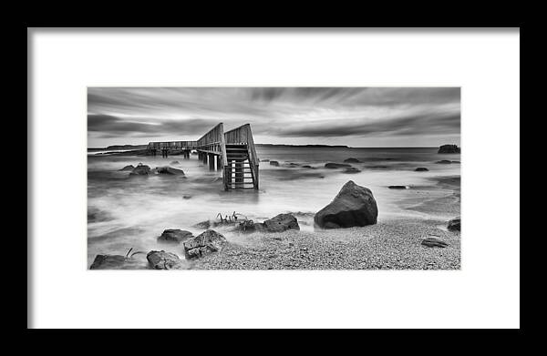 Ballycastle Framed Print featuring the photograph Ballycastle - The Long Bridge by Nigel R Bell