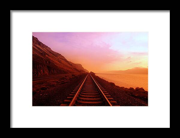 Columbia River Framed Print featuring the photograph The Long Walk To No Where by Jeff Swan