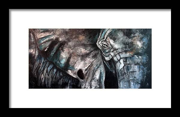 Animal Poster Framed Print featuring the painting The Lost Elephant by Sean Parnell