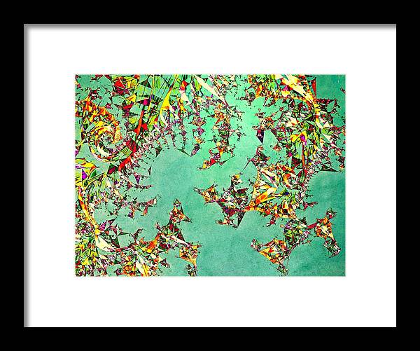 Mad Hatters Fractal Framed Print featuring the digital art The Mad Hatter's Fractal by Susan Maxwell Schmidt