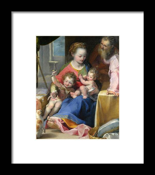Federico Barocci Framed Print featuring the painting The Madonna of the Cat by Federico Barocci