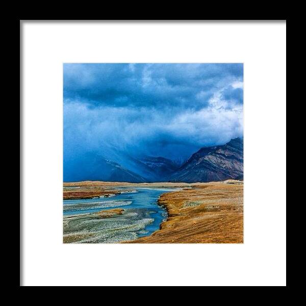 Blue Framed Print featuring the photograph The Magnificent Himalayas, Just When by Aleck Cartwright