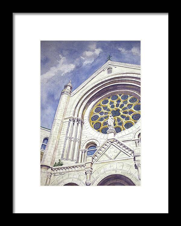 Sacred Heart Catholic Church Framed Print featuring the painting The Magnificent Sacred Heart by Roxanne Tobaison