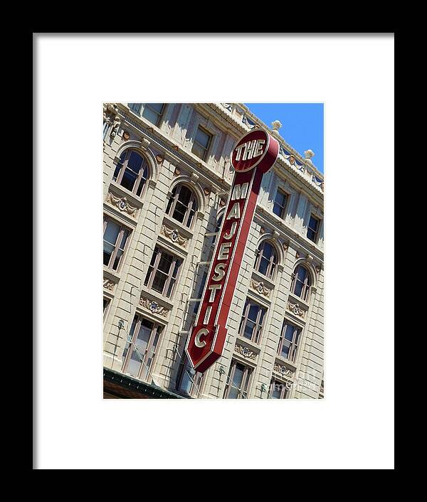 Majestic Theater Framed Print featuring the photograph The Majestic Theater Dallas #2 by Robert ONeil