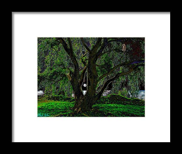Majestic Tree Framed Print featuring the painting The Majestic Tree by Michael Rucker