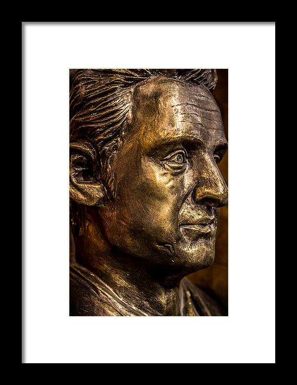 Johnny Cash Framed Print featuring the photograph The Man in Black by Ron Pate