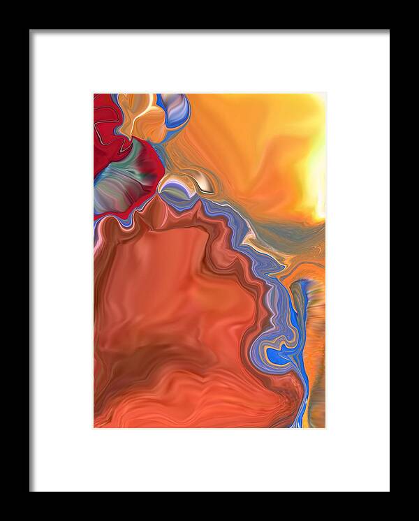 Surreal Framed Print featuring the digital art The Mandolin Player Ate Cheez Whiz by Jim Williams