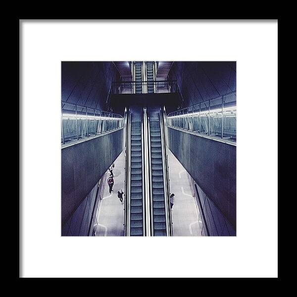 Copenhagen Framed Print featuring the photograph The Metro #copenhagen by Kelly Black