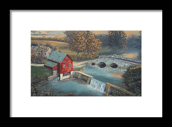 Mill Framed Print featuring the painting The Mill Pond by James Townsend