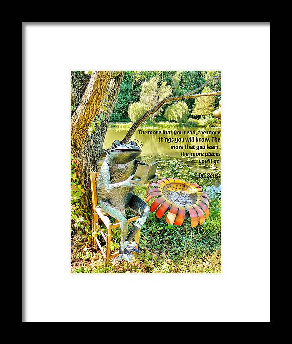 Frog Framed Print featuring the photograph The More That You Read... by Jean Goodwin Brooks