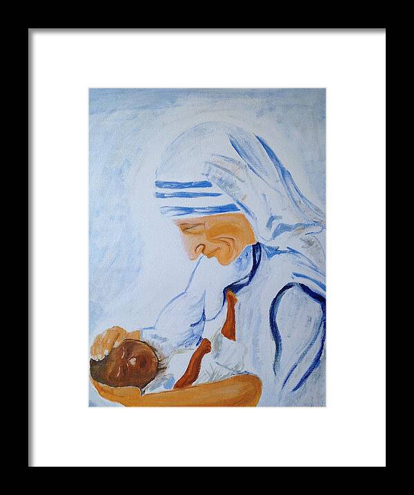 Mother Framed Print featuring the painting The Mother by Brindha Naveen