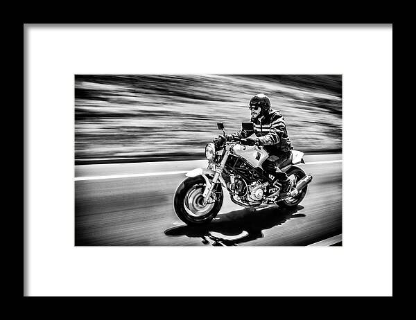 Motorbike Framed Print featuring the photograph The Motorcycle Diaries by Alejandro Fern??ndez Mu??oz