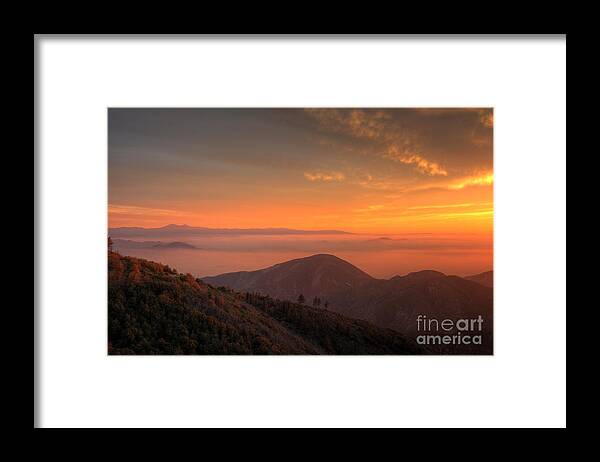 Mountain Framed Print featuring the photograph The Mountain's Last Light by Eddie Yerkish
