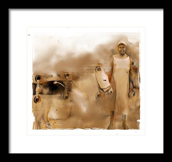 Mule Framed Print featuring the painting The Mule Skinner by Bob Salo