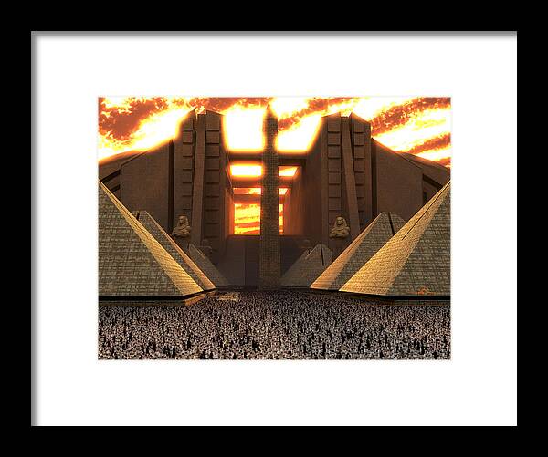 Sci Fi Framed Print featuring the digital art The Multitude Gathered by William Ladson