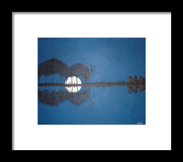 Music Framed Print featuring the painting The Music Scene by Angie Butler