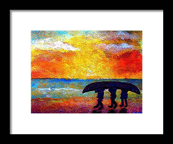 Landscape Framed Print featuring the painting The Naomhog or The Beetle by Dina Sierra