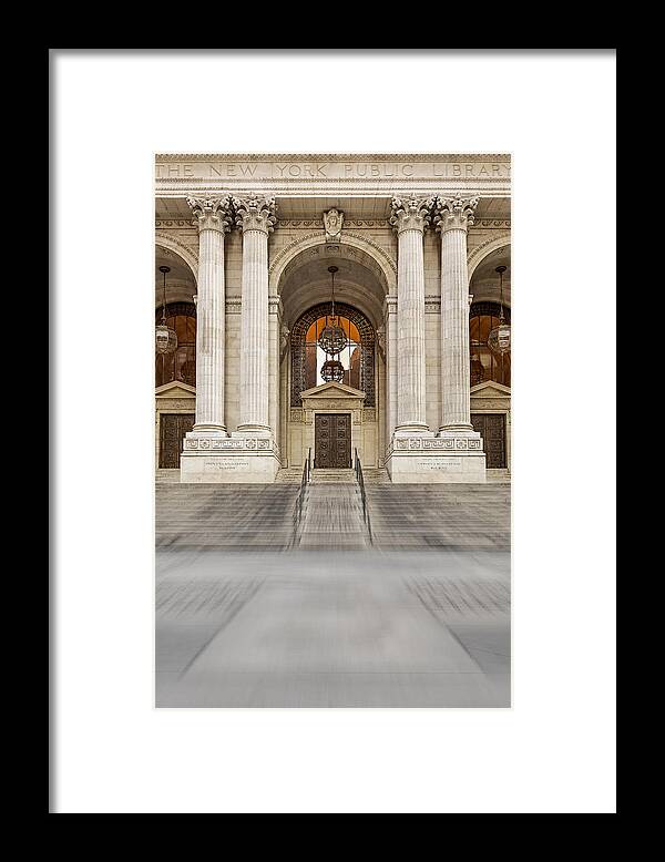 Beaux-arts Framed Print featuring the photograph The New York Public Library by Susan Candelario