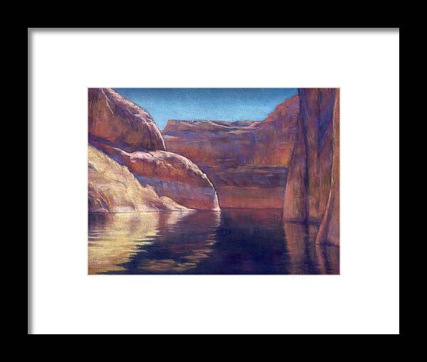Lake Powell Framed Print featuring the painting The Next Bend by Marjie Eakin-Petty