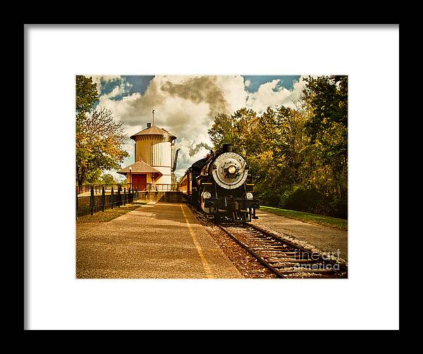 Transportation Framed Print featuring the photograph The Noon Train by Robert Frederick