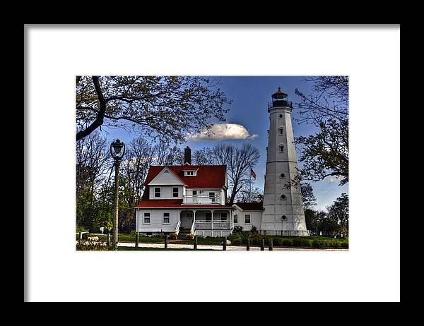 Lighthouse Framed Print featuring the photograph The NorthPoint Lighthouse by Deborah Klubertanz