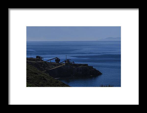 Isola D'elba Framed Print featuring the photograph The old abandoned mine on the sea by Enrico Pelos