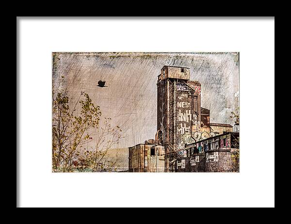 Graphiti Framed Print featuring the photograph The Old Canada Malting Plant by Michel Emery