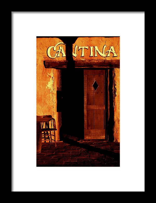 Vertical Framed Print featuring the photograph The Old Cantina by Paul W Faust - Impressions of Light