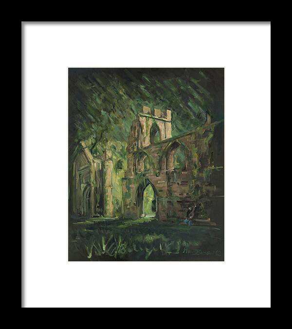 Castle Framed Print featuring the painting The old castle by Marco Busoni