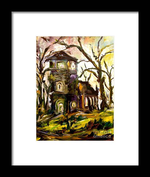 Church Framed Print featuring the painting The old Church by Michelle Dommer