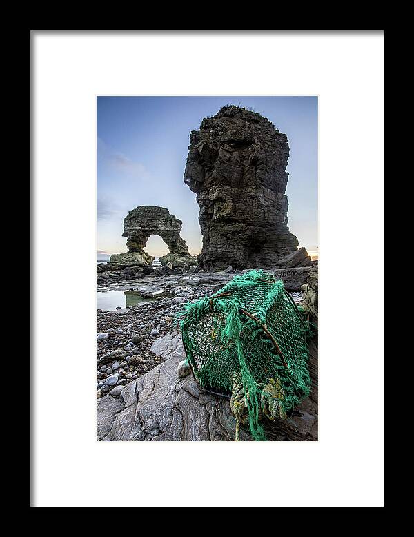 Tranquility Framed Print featuring the photograph The Old Man Of Whitburn And The Wrong by Richard Goddard