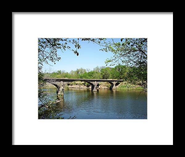 Trolley Framed Print featuring the photograph The Old Trolley Bridge Over The Spring River by The GYPSY and Mad Hatter