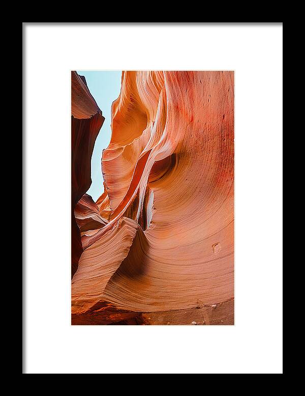 Antelope Canyon Framed Print featuring the photograph The Orange Wall by Jason Chu