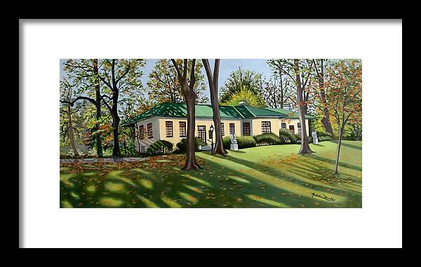 Long House Framed Print featuring the painting The Overlook by Madeline Lovallo