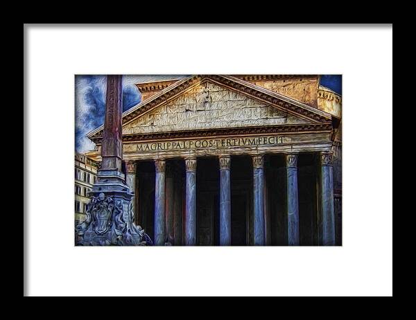 Marcus Built This Framed Print featuring the photograph The Pantheon - Marcus Built This by Lee Dos Santos