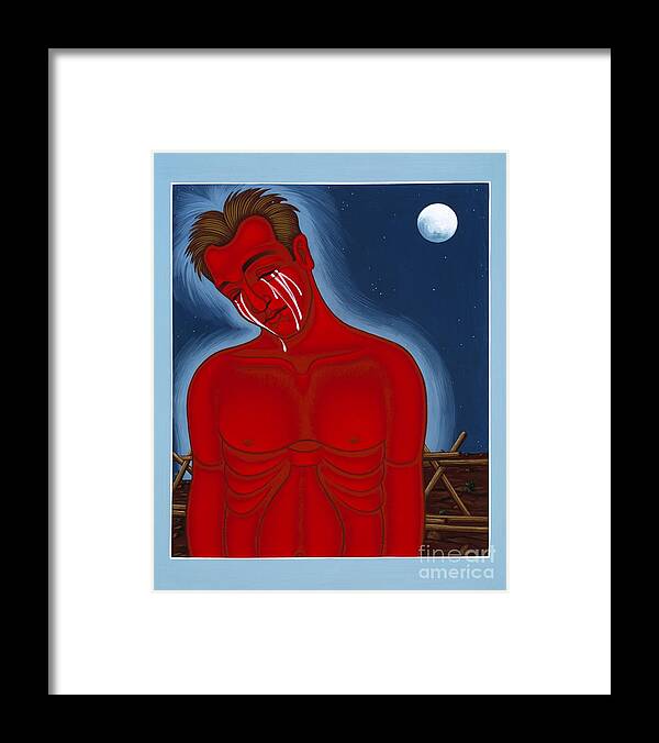 The Passion Of Matthew Shepard Framed Print featuring the painting The Passion of Matthew Shepard 096 by William Hart McNichols