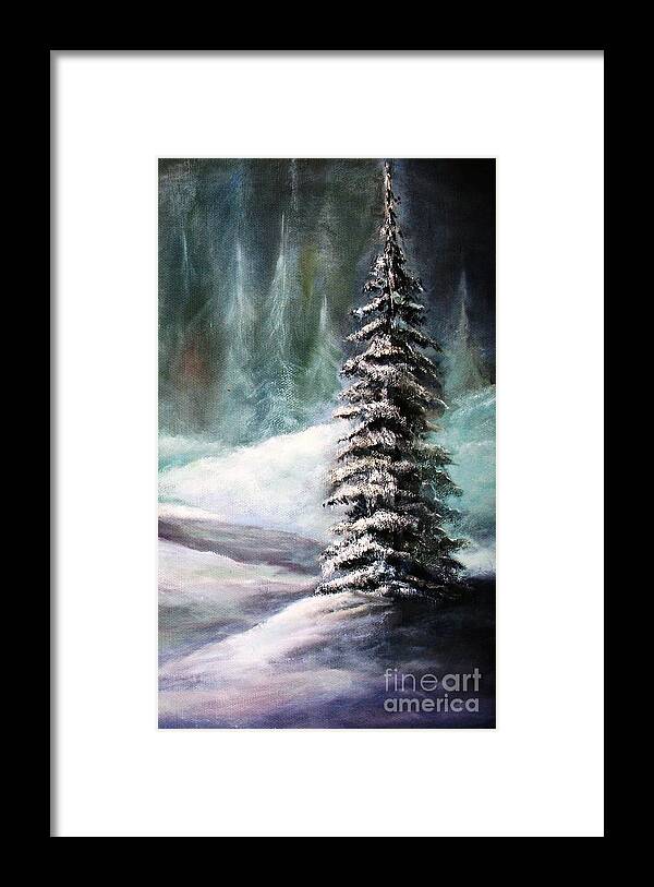 Forest Woods Framed Print featuring the painting The Perfect Tree by Hazel Holland